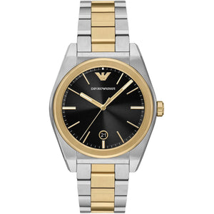 Buy Shop Emporio Armani Antonio Black Dial Two Tone Steel Strap Watch for Men - AR11715 USA Online