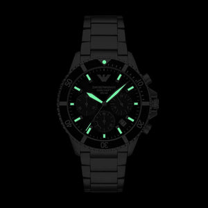 Buy Shop Emporio Armani World Explorer Black Dial Silver Steel Strap Watch for Men - AR11739 USA Online