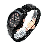 Buy Shop Emporio Armani Chronograph Black Ceramic Stainless Steel Dial Watch For Women - AR1411 USA Online