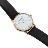 Buy Shop Emporio Armani Classic Quartz Mother of Pearl Dial Brown Leather Strap Watch For Women - AR1601 USA Online