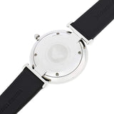 Emporio Armani Retro Analog Quartz Silver Dial Black Leather Strap Watch For Men - AR1674