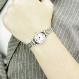 Buy Shop Emporio Armani Gianni T Bar Mother of Pearl Dial Silver Steel Strap Watch For Women - AR1688 USA Online