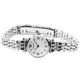 Buy Shop Emporio Armani Gianni T Bar Mother of Pearl Dial Silver Steel Strap Watch For Women - AR1688 USA Online