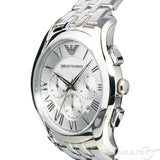 Buy Shop Emporio Armani Velente Chronograph Quartz Silver Dial Silver Steel Strap Watch For Men - AR1702 USA Online