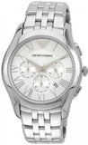 Buy Shop Emporio Armani Velente Chronograph Quartz Silver Dial Silver Steel Strap Watch For Men - AR1702 USA Online