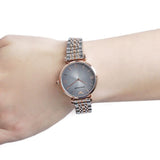 Buy Shop Emporio Armani Gianni T Bar Grey Dial Two Tone Stainless Steel Watch For Women - AR1725 USA Online