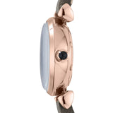 Buy Shop Emporio Armani Gianni T Bar Quartz Gray Dial Gray Leather Strap Watch For Women - AR1727 USA Online