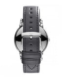 Buy Shop Emporio Armani Classic Quartz Grey Dial Grey Leather Strap Watch For Men - AR1730 USA Online