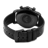 Buy Shop Emporio Armani Luigi Chronograph Black Dial Black Leather Strap Watch For Men - AR1737 USA Online