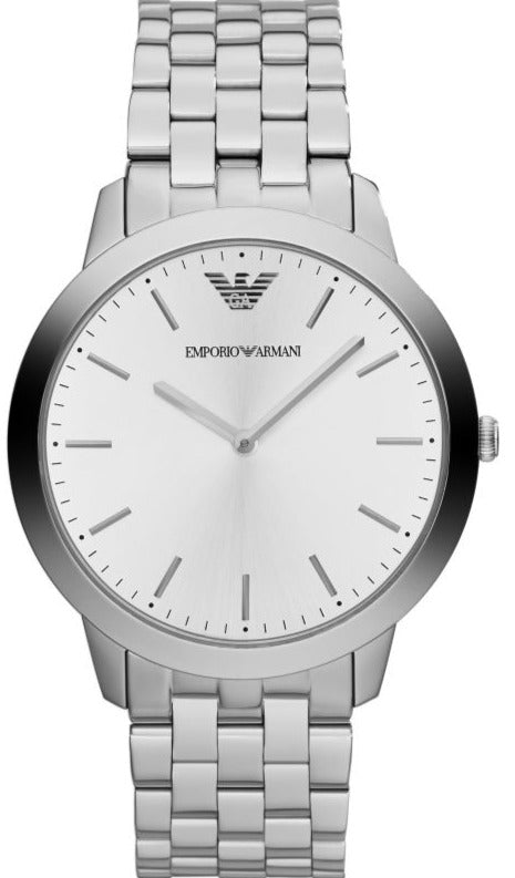 Buy Shop Emporio Armani Classic Quartz Silver Dial Silver Steel Strap Watch For Men - AR1745 USA Online