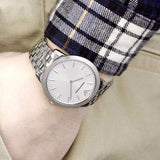 Buy Shop Emporio Armani Classic Quartz Silver Dial Silver Steel Strap Watch For Men - AR1745 USA Online