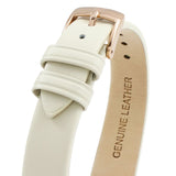 Buy Shop Emporio Armani Gianni T Bar Light Brown Dial White Leather Strap Watch For Women - AR1769 USA Online