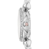Buy Shop Emporio Armani Classic Gianni T Bar Crystals Pink Dial Silver Steel Strap Watch For Women - AR1781 USA Online