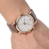 Buy Shop Emporio Armani Classic Chronograph White Dial Brown Leather Strap Watch For Men - AR1809 USA Online