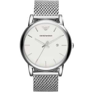 Buy Shop Emporio Armani Luigi White Dial Silver Mesh Strap Watch for Men - AR1812 USA Online