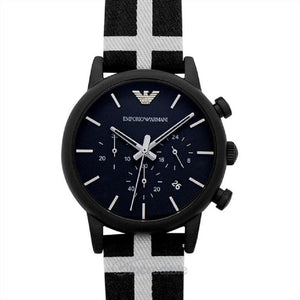 Buy Shop Emporio Armani Classic Black Dial Black Leather Strap Watch For Men - AR1860 USA Online