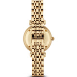 Buy Shop Emporio Armani Gianni T Bar Silver Dial Gold Stainless Steel Strap Watch For Women - AR1877 USA Online