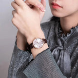 Buy Shop Emporio Armani Classic Quartz Pink Dial Brown Leather Strap Watch For Women - AR1911 USA Online