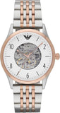 Buy Shop Emporio Armani Meccanico White Dial Two Tone Steel Strap Watch For Men - AR1921 USA Online