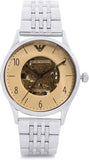 Buy Shop Emporio Armani Meccanico Multicolor Dial Silver Steel Strap Watch For Men - AR1922 USA Online