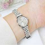 Buy Shop Emporio Armani Gianni T Bar Quartz Silver Dial Silver Steel Strap Watch For Women - AR1935 USA Online