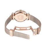 Buy Shop Emporio Armani Gianni T Bar Silver Dial Rose Gold Mesh Bracelet Watch For Women - AR1956 USA Online