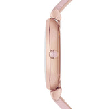 Buy Shop Emporio Armani Gianni T Bar Mother Of Pearl Pink Dial Pink Leather Strap Watch For Women - AR1958 USA Online