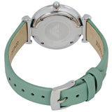 Buy Shop Emporio Armani Gianni T Bar Mother Of Pearl Blue Dial Blue Leather Strap Watch For Women - AR1959 USA Online