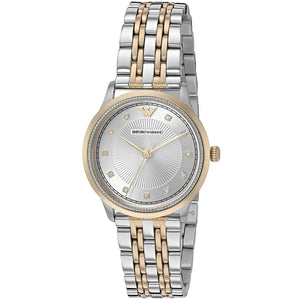 Buy Shop Emporio Armani Alpha Silver Dial Two Tone Steel Strap Watch for Women - AR1962 USA Online