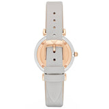 Buy Shop Emporio Armani Gianni T Bar Quartz Mother of Pearl Dial White Leather Strap Watch For Women - AR1965 USA Online