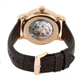 Buy Shop Emporio Armani Meccanico Silver Skeleton Dial Brown Leather Strap Watch For Men - AR1983 USA Online