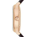 Buy Shop Emporio Armani Meccanico Silver Skeleton Dial Brown Leather Strap Watch For Men - AR1983 USA Online