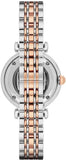 Buy Shop Emporio Armani Gianni T Bar Analog White Dial Two Tone Steel Strap Watch For Women - AR2076 USA Online