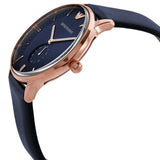 Buy Shop Emporio Armani Classic Quartz Blue Dial Blue Leather Strap Watch For Men - AR2071 USA Online