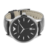 Buy Shop Emporio Armani Renato Black Dial Leather Strap Watch For Men - AR2411 USA Online