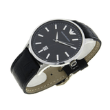 Buy Shop Emporio Armani Renato Black Dial Leather Strap Watch For Men - AR2411 USA Online