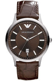 Emporio Armani Renato Classic Brown Dial Brown Leather Strap Watch For Men - AR2413