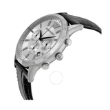 Buy Shop Emporio Armani Classic Chronograph Silver Dial Black Leather Strap Watch For Men - AR2432 USA Online