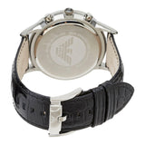 Buy Shop Emporio Armani Renato Chronograph Black Dial Black Leather Strap Watch For Men - AR2447 USA Online
