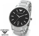 Emporio Armani Sportivo Black Dial Silver Stainless Steel Watch For Men - AR2457