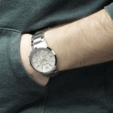 Buy Shop Emporio Armani Renato Chronograph Cream Dial Silver Steel Strap Watch For Men - AR2458 USA Online