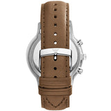 Buy Shop Emporio Armani Classic Chronograph Silver Dial Brown Leather Strap Watch For Men - AR2471 USA Online