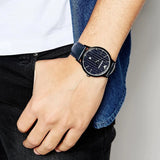 Buy Shop Emporio Armani Renato Blue Dial Blue Leather Strap Watch For Men - AR2479 USA Online
