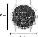 Buy Shop Emporio Armani Renato Chronograph Black Dial Brown Leather Strap Watch For Men - AR2482 USA Online