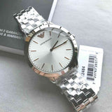 Buy Shop Emporio Armani Classic Quartz Silver Dial Silver Steel Strap Watch For Men - AR1745 USA Online