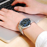 Buy Shop Emporio Armani Renato Chronograph Blue Dial Silver Steel Strap Watch For Men - AR2486 USA Online
