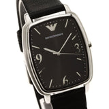 Buy Shop Emporio Armani Epsilon Quartz Black Dial Black Leather Strap Watch For Men - AR2490 USA Online