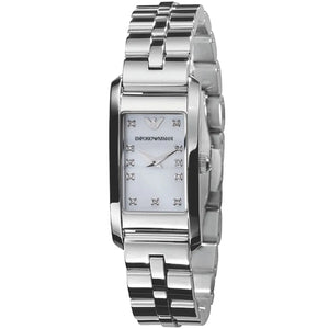 Buy Shop Emporio Armani Donna Mother Of Pearl White Dial Silver Steel Strap Watch for Women - AR3167 USA Online