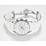 Buy Shop Emporio Armani Sport Chronograph White Dial White Silicone Strap Watch For Men - AR5859 USA Online
