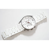 Buy Shop Emporio Armani Sport Chronograph White Dial White Silicone Strap Watch For Men - AR5859 USA Online
